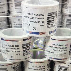 U.S. Flags 2022 Forever Stamp 10 Rolls - 1000